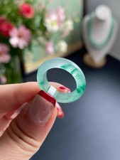 Beautiful Natural green Chalcedony Gemstone Beads ring