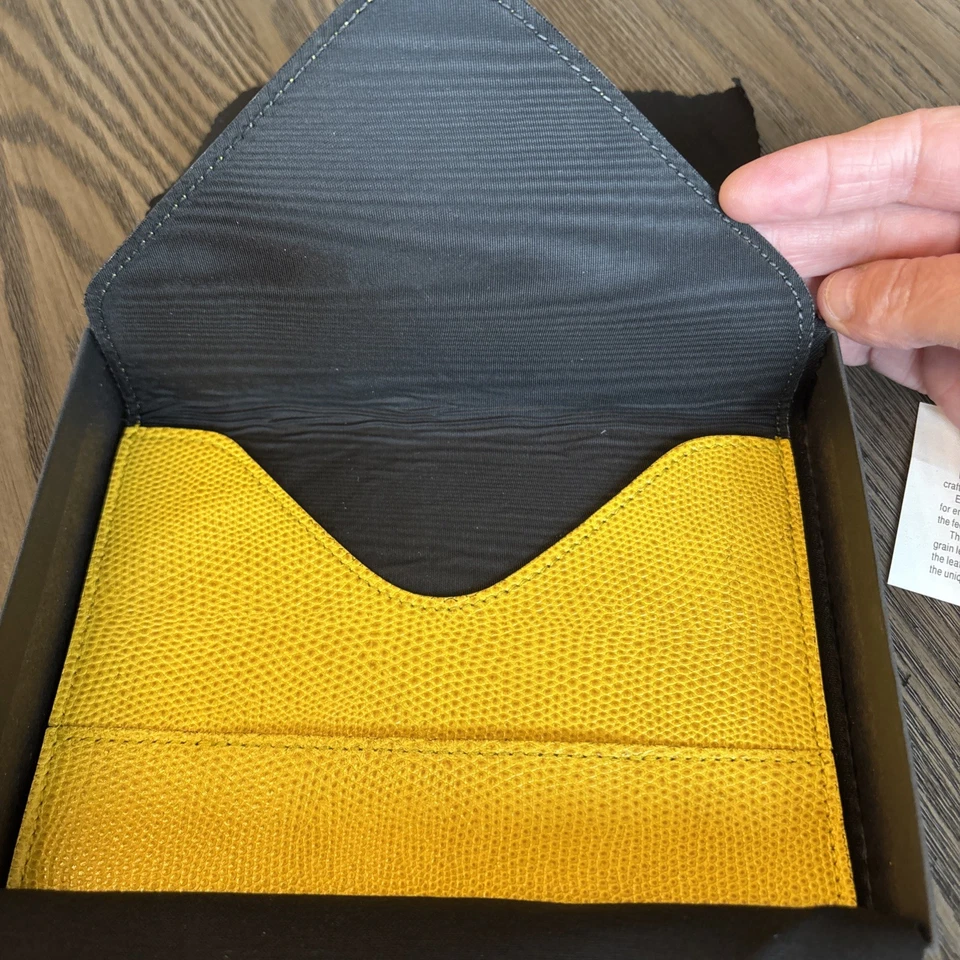 Raika желтый кожаный фото конверт новый 6,75 «x 4,75» новый - Изображение 3 из 4