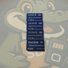 LOT of 4 SanDisk MemoryStickPRODuo - 2GB - Untested - GC426