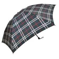 BURBERRY Check Navy Folding Umbrella