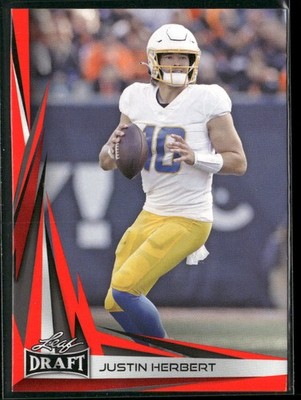 Justin Herbert 2023 Leaf Draft #B2-3 Base V2 Red