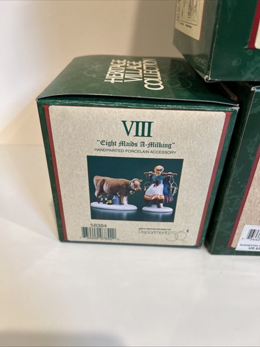 Dept 56 Twelve 12 Days of Christmas Figuren Dickens Village komplett 12 Sets - Bild 9 von 14