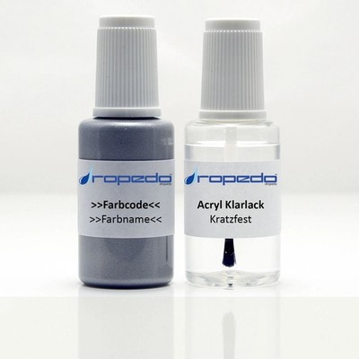 Touch Up Paint Pen Set For Mercedes 343 Avant Garde Blue 20ml + Clear Coat 20ml
