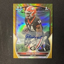 2022 Bowman Chrome University Arik Gilbert 1st Bowman GOLD LAVA REF AUTO #43/50