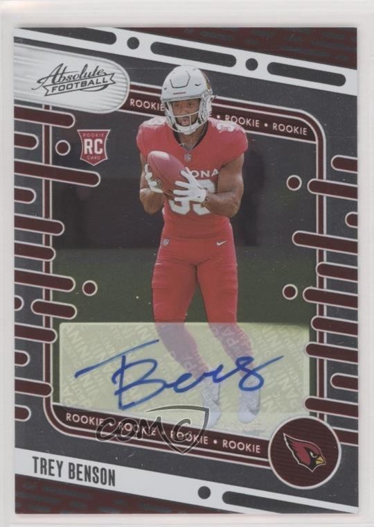 2024 Panini Absolute Rookies Signatures Trey Benson #161 Rookie Auto RC 06n3