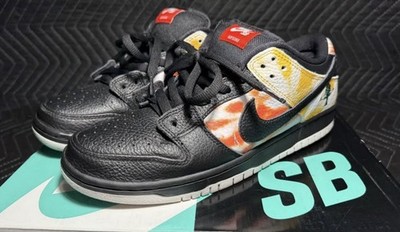 Nike SB Dunk Low Black Raygun Tie-Dye Men s Size 9.5