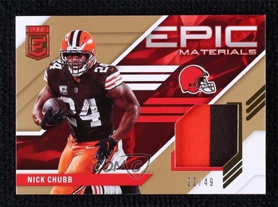 2023 Panini Donruss Elite Epic Materials Prime 22/49 Nick Chubb #12 0nr3