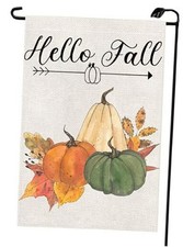Fall Pumpkin Garden Flag 12x18 Inch Double Sided Seasonal Autumn multicolor A