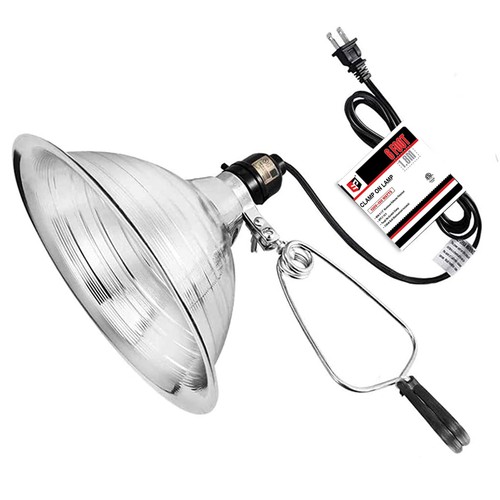 Clamp Lamp Light with Detachable 8.5 Inch Aluminum Reflector, 150 Watt E26 So...