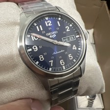Authentic Seiko Men's 5 Sports Automatic Blue Dial Watch 👍SRPG29K1😱 12
