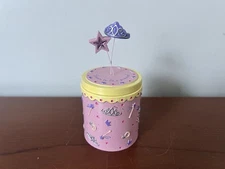 Claire's Trinket Box 2004 #5 Dream to Be A Princess Pink/Yellow Crown Star