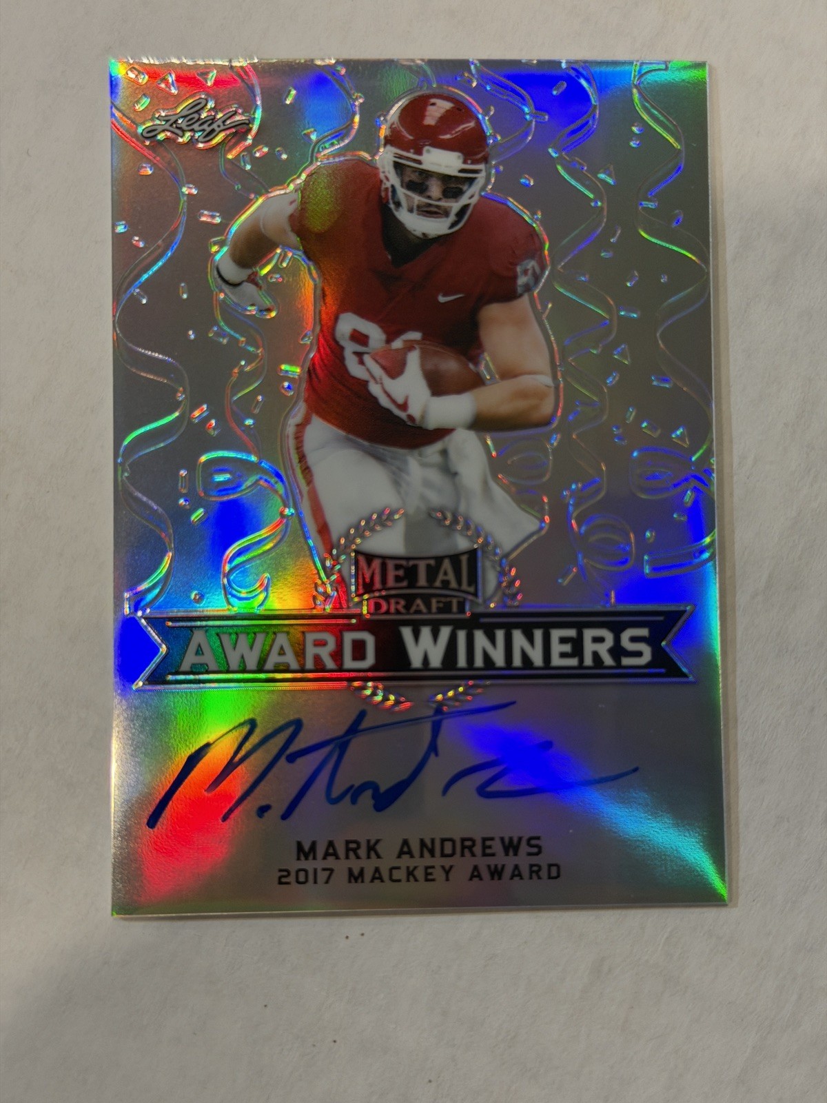 Mark Andrews Leaf Metal Draft Award Winners Autographs #MA1 Base