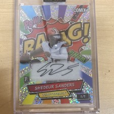Wild Card COMIX Shedeur Sanders Rookie Autograph 1/1 Football Trading Card