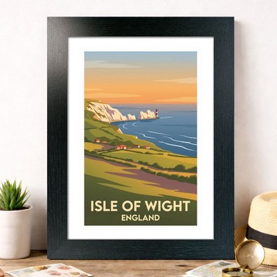 Isle of Wight, England Reise Poster Giclée Kunstdruck 504-2