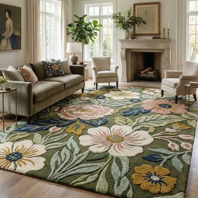 Designer Rug | Irregular Rug | Wool area Rugs | Living Room Rug | Tufted A92