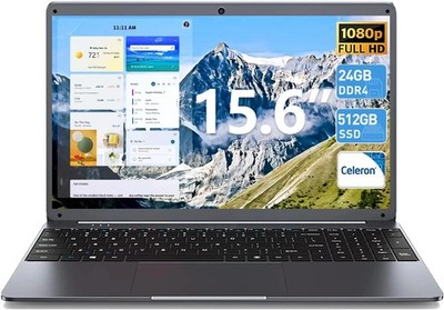 2026 NEU SGIN 15,6 Zoll Laptop 128GB 512GB SSD WIFI 5 Window 11 Notebook