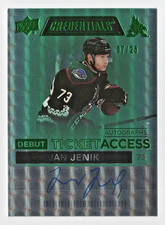 2021-22 Credentials Rookie Debut Ticket Access Auto Green Jan Jenik 07/25