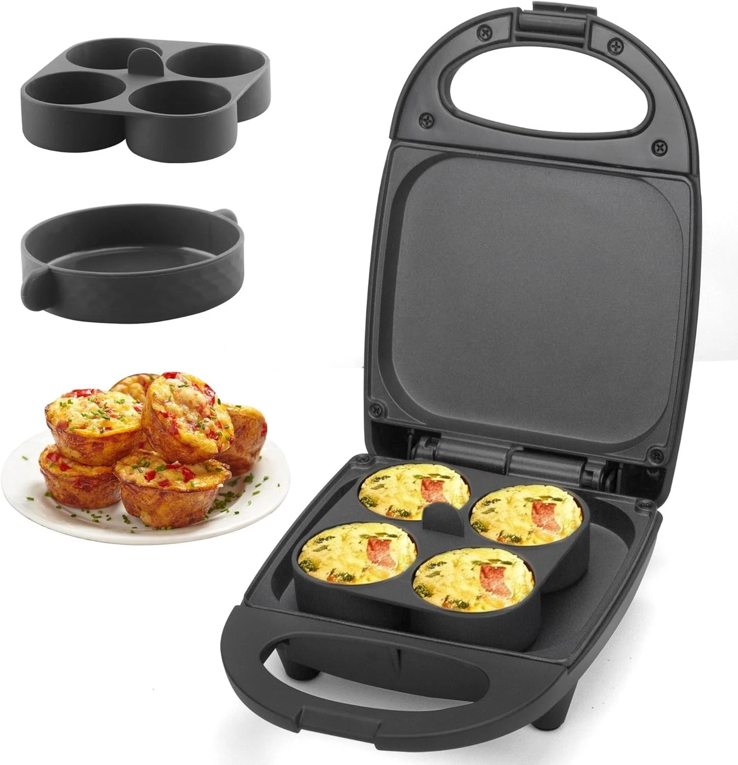 Egg Bite Maker W/ 2 Silicone Egg Molds Breakfast Sandwiches Breakfast Maker
