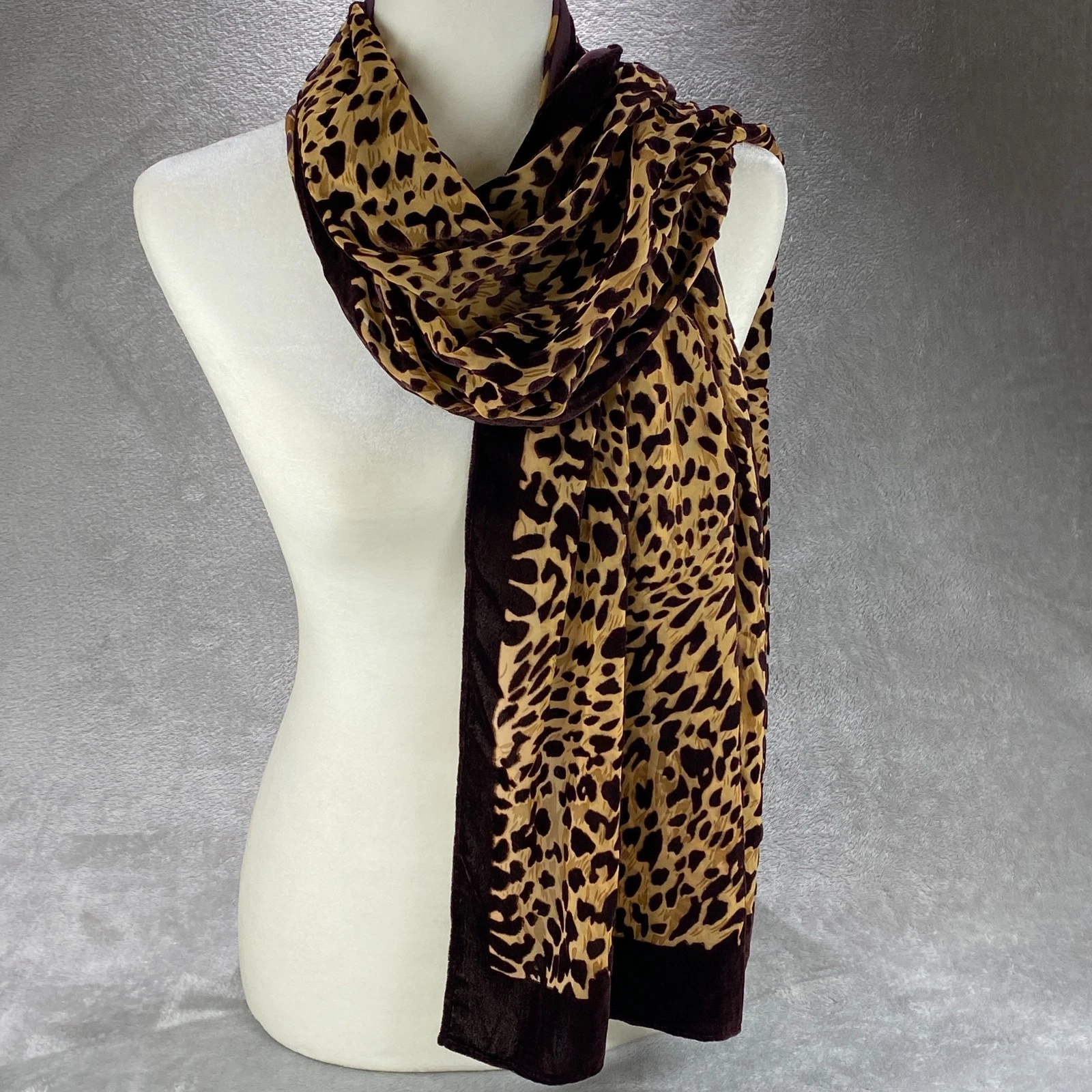 Jones New York Scarf Womens 70''L 21''W Brown Rectangle Warmwear Outdoor Classic