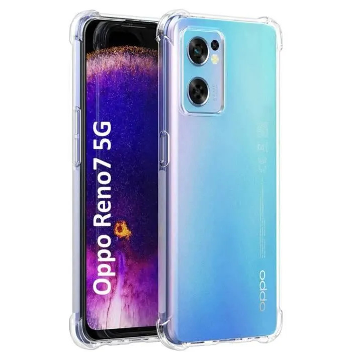Coque TPU Silicone Pour Oppo Reno 7 5G / Find X5 Lite – Noir, Anti-choc