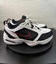 Nike Air Monarch IV 4E White Black Red 416355-101 Men s Size 9.5 4E Sneakers