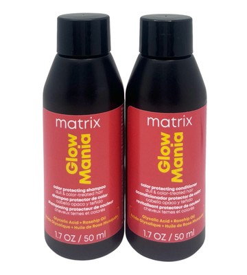 MATRIX Glow Mania Shampoo & Conditioner 1.7 oz Travel Set   Shine & Hydrate!