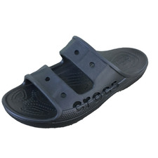 NWT Crocs Sandals Women Size w7 m5 Baya Slide Black Two-Strap Slip On