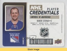 2017 Upper Deck MVP NHL Player Credentials Level 2 Access Derek Stepan READ fv4
