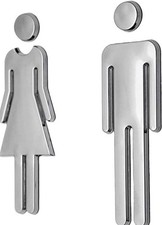 Modern Universal Bathroom Signage,Sign Men Women Toilet Acrylic Adhesive