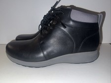 Clarks Unstructured C Shell Waterproof Lace Up Boots UK 6.5E EU 40 Black Grey