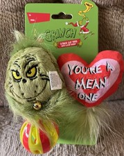 The Grinch Who Stole Christmas 3 Pack Cat Toys with Catnip Inside New