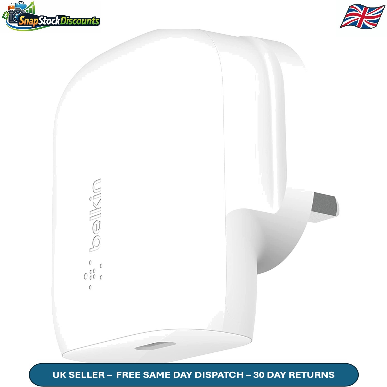 Belkin 30W USB-C Wall Charger: Fast Charging for iPhone 17, Samsung Galaxy S25