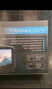 Sharper Image New 7" LCD TFT Portable TV