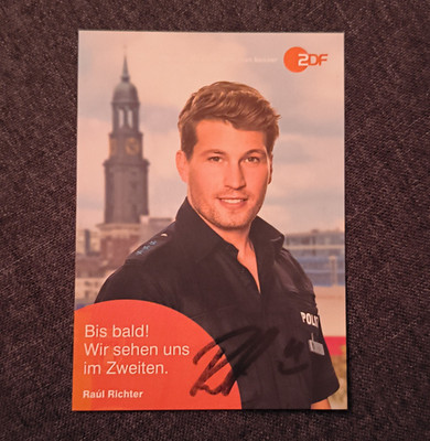 ZDF Autogrammkarte Raúl Richter Notruf Hafenkante signiert Original Deutschland