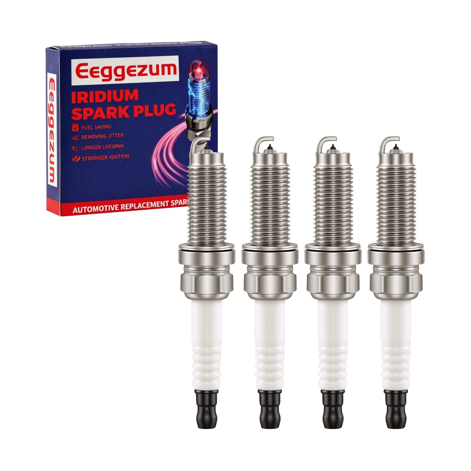 Iridium Spark Plugs   22401AA761, Completely Replace SILFR6B8, 373, Pack of 4