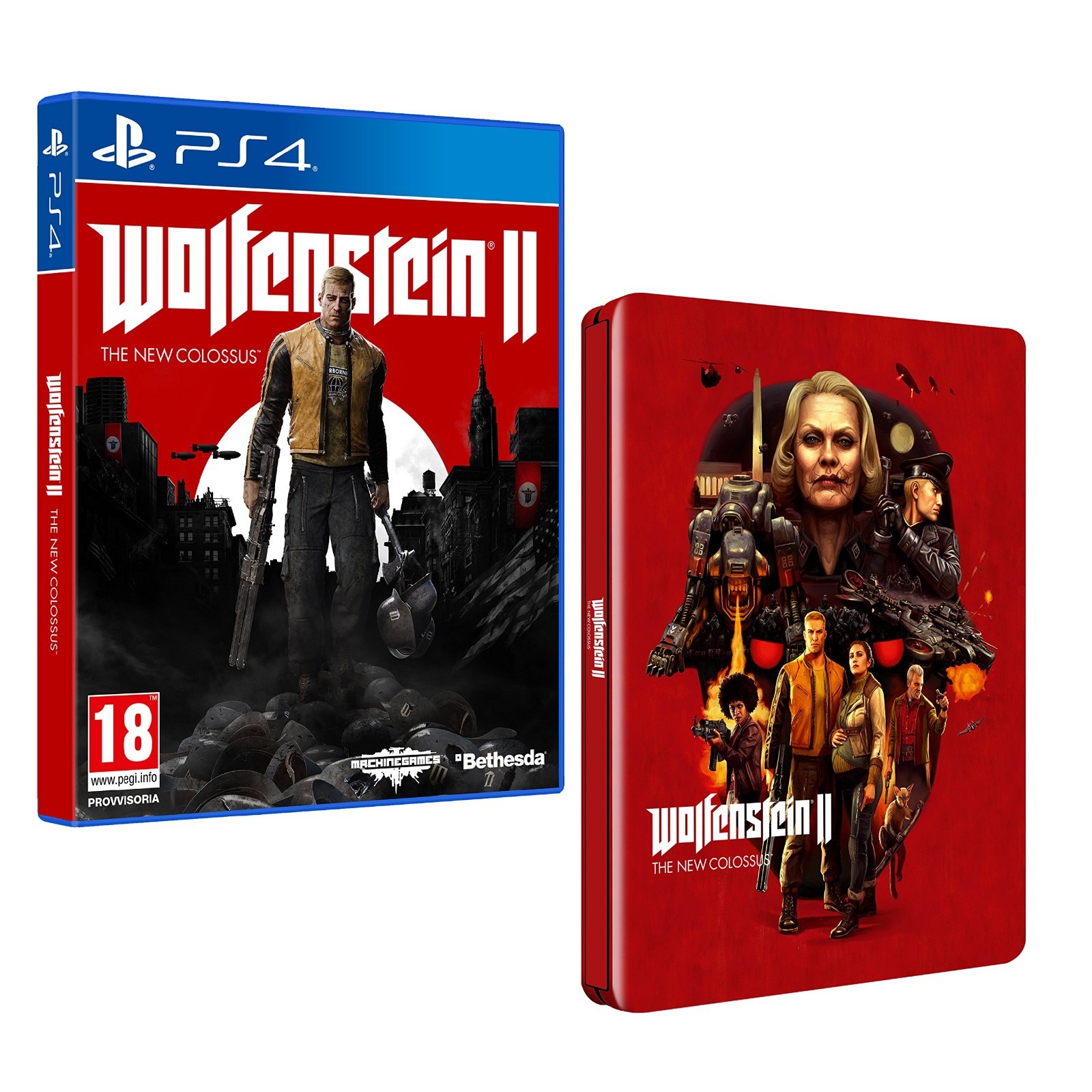 Wolfenstein II / 2 The New Colossus + Steelbook (PS4) [PRE-OWNED] 🚚📦