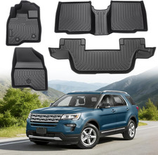 Floor Mats for Ford Explorer 2015-2019 7-Seat Bench 6-Seat Bucket, Custom Fit