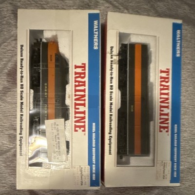 Walthers HO Scale Great Northern ALCO FA A-B Locomotive Set Trainline w/ Boxes  