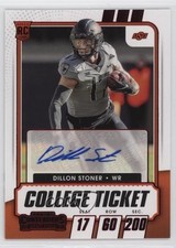 2021 Contenders Draft Picks College Game Ticket Red Dillon Stoner #278 Auto 10ab