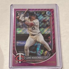 2025 Bowman Chrome - Luke Keaschall #61 Fuchsia Wave Refractor /299 RC Twins