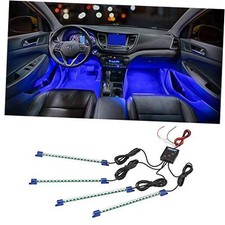 4pc Blue LED Interior Footwell Underdash Neon Lighting Kit for Cars  Trucks