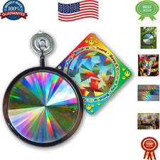 Rainbow Window Suncatcher with Bonus Decal – Add Colorful Charm to Interiors
