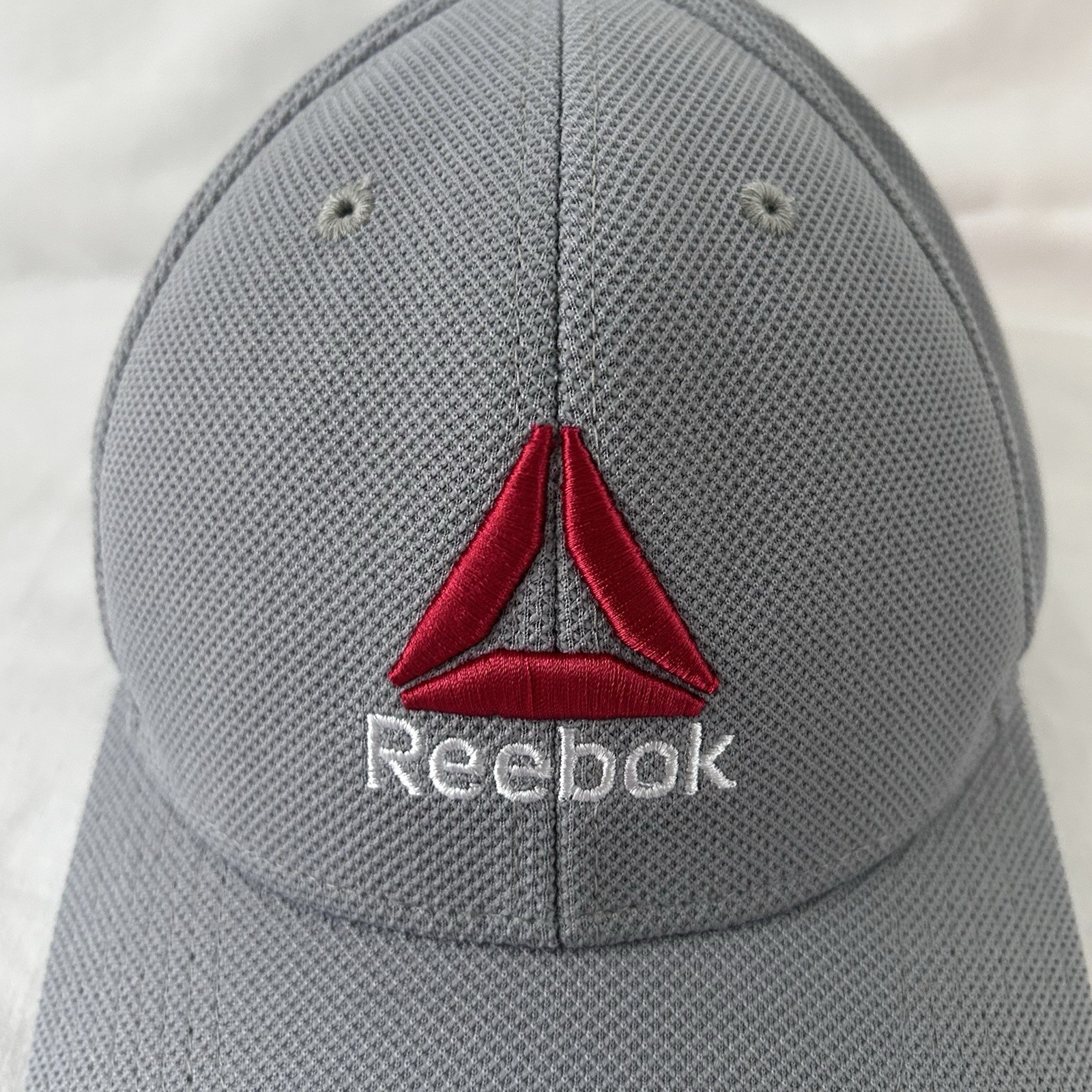 Reebok Gray Solid Fabric Adjustable Baseball Hat … - image 2