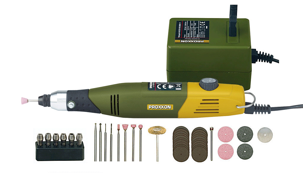 Coffret gravure-modelisme MICROMOT 60/E Proxxon PRX-28515 avec adaptateur