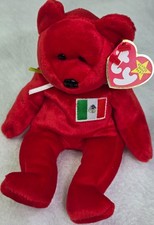 New Ty Beanie Baby Osito the Mexican Bear w/Mexico Flag mint w/ tags
