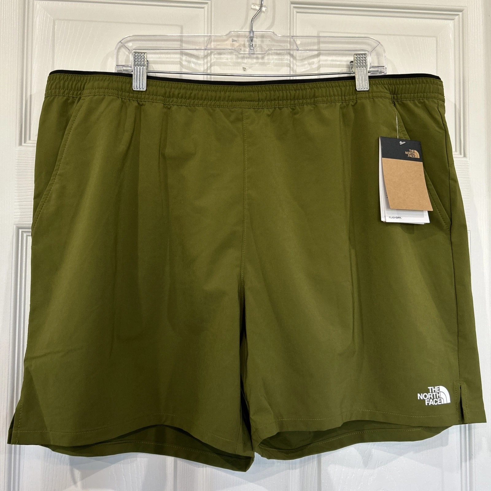 North Face Wander 2.0 Mens XXL Shorts Stretch Flash Dry Trail Performance Green