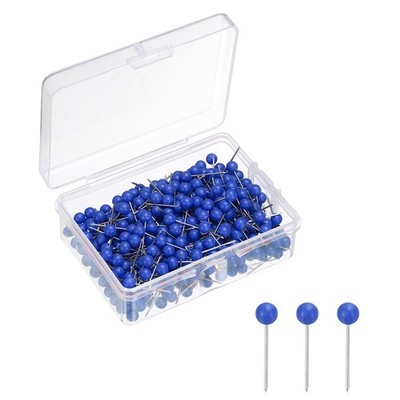 400 Pcs Map Push Pins, Map Thumb Tacks 4mm Round Head for Board, Blue