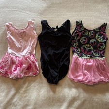 Set of 3 Jacques Moret Dance Leotards Girls 6/7 Dance Costume Ballet