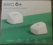 eero 6 Dual-Band Mesh Wi-Fi 6 Gigabit Router 2-Pack, White
