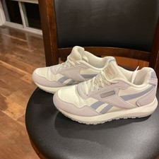 Gray and purple leather Reebok  s